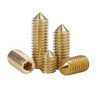 ANSIEDIO Vis Sans Tête Coniques, Vis Sans Tête à Six Pans Creux en Laiton - M3×4mm,30 pcs