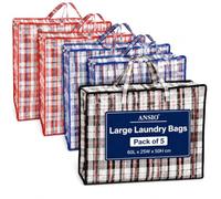 ANSIO Grands sacs à linge, sacs de rangement, 60 x 25 x 50 cm, assortiment