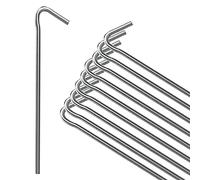 ANSIO Lot de 10 piquets de Tente en métal galvanisé - 5 mm x 22,9 cm - Piquets de Sol Robustes - Idéal pour Le Camping, la randonnée, Les Voyages, la Plage et l'extérieur
