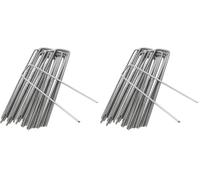 ANSIO Lot de 100 piquets de désherbage en Forme de U pour désherber Les Mauvaises Herbes - Piquets de Sol pour sécuriser Le Gazon, Le Gazon Artificiel, Les Tapis et Les Filets - Pinces et piquets