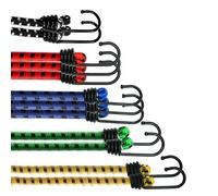 ANSIO Lot de 12 tendeurs élastiques avec Crochets Assortis - Résistants aux UV - Idéal pour sécuriser Les Bagages, Les Supports, Les Camps, Les Motos, Les bâches, Les Meubles de Jardin, Le Diable, Le