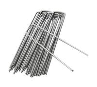 ANSIO Lot de 50 piquets de désherbage en Forme de U pour désherber Les Mauvaises Herbes - Piquets de Sol pour sécuriser Le Gazon, Le Gazon Artificiel, Les Tapis et Les Filets - Pinces et piquets