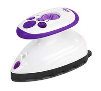ANSIO Mini plaque de voyage avec semelle en céramique parfaite pour voyager et matelassage - Design léger et compact - Garantie de 2 ans - Violet/blanc