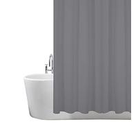 ANSIO® Rideau de Douche résistant à la moisissure 180 x 180 cm | 100% Polyester - Gris Anthracite - Lot de 2