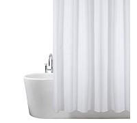 ANSIO Rideau de Douche résistant à la moisissure - Blanc uni - 180 x 200 cm - Tissu Hydrofuge - 100% Polyester