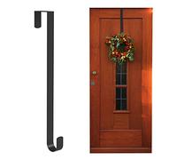 ANSIO Support de couronne de Noël en métal pour porte d'entrée, 38 cm, noir