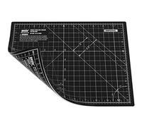 ANSIO Tapis de découpe auto-cicatrisant A4 double face 5 couches - Quilting, couture, scrapbooking, tissu et papier - Impérial/métrique 29 cm x 21 cm - Noir/noir