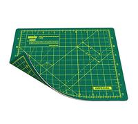 ANSIO Tapis de découpe auto-cicatrisant A5 double face 5 couches - Quilting, couture, scrapbooking, tissu et papier - Impérial/métrique 22 cm x 18 cm - Vert/Vert