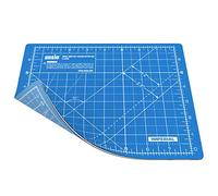 ANSIO Tapis de découpe auto-cicatrisant A5 double face 5 couches - Quilting, couture, scrapbooking, tissu et papier - Impérial/métrique 22 cm x 18 cm - Bleu véritable/bleu ciel