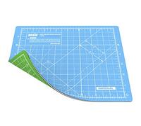 ANSIO Tapis de découpe auto-cicatrisant A5 double face 5 couches - Quilting, couture, scrapbooking, tissu et papier - Impérial/métrique 22 cm x 18 cm - Bleu ciel/vert citron