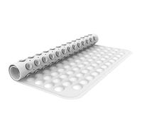 ANSIO® Tapis de Douche antidérapant et Anti-moisissure en Caoutchouc avec Trous de Drainage et ventouses, Lavable en Machine (54 x 54 cm, Blanc uni)