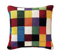 ANSIWEIGO Kits d'oreillers au point de croix estampillés,carrés géométriques peints,taie d'oreiller brodée 11CT,housse de coussin faite à la main,45x45cm,décoration de cadeaux