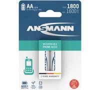 Ansmann Pile rechargeable 1312-0038 LR6 (AA) NiMH 1600 mAh 1,2 V - 2 pièces