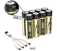 Ansmann 1312-0039 Pile rechargeable LR6 (AA) lithium 1800 mAh 1.5 V 8 pc(s)