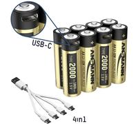 Ansmann 1312-0039 Pile rechargeable LR6 (AA) lithium 1800 mAh 1.5 V 8 pc(s)