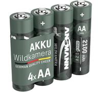 Ansmann Batterie AA LR06 Ni‑MH 2100 mAh 1,2V rechargeable 4 pièces pour caméras animalières