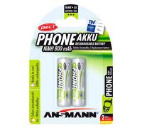 Ansmann Batterie rechargeable AA 800 mAh NiMH 1,2 V DECT - Lot de 2