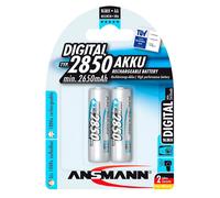Ansmann Piles rechargeables HR6 NiMH Mignon (AA) 2850 mAh 1,2 V – faible autodécharge – lot de 2