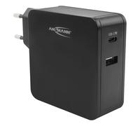 ANSMANN 2-Port USB Charger 60W - USB C avec Quick Charge 3.0 & Power Delivery