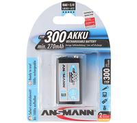 Ansmann 250 mAh 9 V E-Block Maxe Plus - Batteria/batteria ricaricabile (Ni-MH (NiMH), universale, Multicolore)