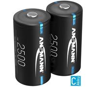 ANSMANN Accu C 2500mAh NiMH 1.2V - piles Baby C rechargeables à faible autodécharge pour jouets pour enfants, lampes de poche,