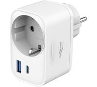 ANSMANN Adaptateur de Prise 20 W, USB C et USB A, Chargeur Double Port avec Charge Rapide Power Delivery, Compact pour téléphone Portable et Tablette