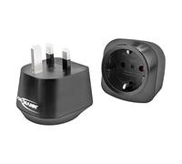 ANSMANN Adaptateur de voyage UK - Prise de voyage Schuko EU to England avec classe de protection 1 & 2 - Adaptateur de voyage pour les Maldives Seychelles Singapour Hong Kong Indonésie Irlande Vietnam