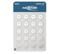 ANSMANN Basic 20x CR2032 Piles Bouton Lithium 3V / Piles de Haute qualité/Idéales pour Les balances de Cuisine, Les clés de Voiture, Les appareils de Mesure, Les télécommandes, etc.