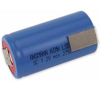 ANSMANN Pile Industrielle NiMH Sub-C avec Pattes à souder - Accumulateur NiMH pour modélisme, équipement de Rechange pour Outils, etc. - Pile NiMH 1,2V 3000 mAh