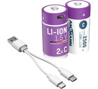 Ansmann LR15 USB-C Pile rechargeable LR14 (C) Li-Ion 2500 mAh 1.5 V 2 pc(s)
