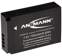 Ansmann A-Can LP-E12 Batterie pour appareil photo Remplace l'accu d'origine LP-E12 7.4 V 750 mAh