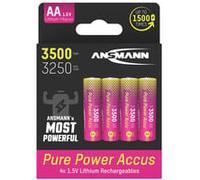 Pile Rechargeable ANSMANN Pure Power AA 3500 mAh, Haute capacité, Longue autonomie, Technologie de Protection, idéale pour Les appareils à Forte consommation d’énergie