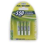 Ansmann Blister 4 X Accu, AAA, 550 mAh AAA / HR03 Hybrides nickel-métal (NiMH)
