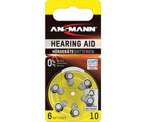 Ansmann Blister 6 X Zinc - Air battery, PR 10 Batterie à usage unique