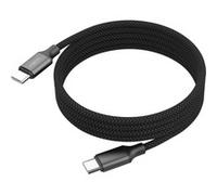 Ansmann Câble USB-C USB-C® mâle 1.2 m noir gaine textile 1700-0186
