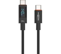 ANSMANN Câble de données & de charge avec écran USB-C - USB-C 1,2 m anthracite