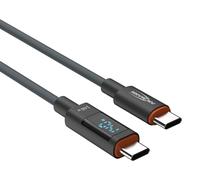 ANSMANN Câble de données & de charge avec écran USB-C - USB-C 2,0 m anthracite