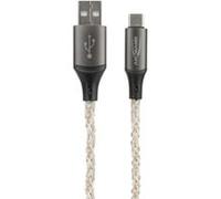 Ansmann Câble USB-A vers USB-C lumineux 100 cm fibres de verre 1 pce – charge et données