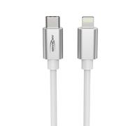 Ansmann Câble USB C Lightning 120cm Blanc, Compatible iPhone iPad
