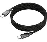 Ansmann Câble USB-C USB-C® mâle 1.2 m noir gaine textile 1700-0186