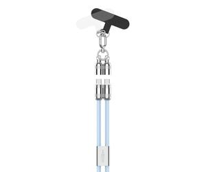 Ansmann Chaîne pour portable universelle, lanyard câble USB C 120cm, bande pour portable à porter autour du cou, câble de recharge rapide comme bande pour portable