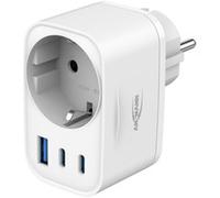 ANSMANN Adaptateur de Prise 20 W, 2 Ports USB C et 1 Chargeur USB A Double Port avec Charge Rapide Power Delivery, 3 Ports, Compact pour téléphone Portable et Tablette