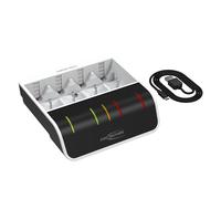 Ansmann Comfort Multi Chargeur de piles rondes NiMH LR03 (AAA), LR6 (AA), LR14 (C), LR20 (D), 6LR61