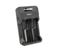 Ansmann Chargeur de piles Lithium 2 – rondes Li‑ion/NiCd/NiMH 10340–14500, avec câble Micro-USB Noir