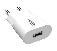 ANSMANN Chargeur de téléphone HC105 (1 pce) - Chargeur rapide pour smartphone, tablette, powerbank, GPS, etc. - Chargeur iPhone, Samsung, Huawei, etc. à 1 port USB-A 1.0A - Blanc