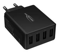 ANSMANN Chargeur de téléphone HC430 (1 pce) - Chargeur rapide pour smartphone, tablette, powerbank, etc. - Chargeur iPhone, Samsung, Huawei à 4 ports USB-A - Noir