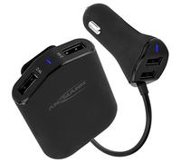 Ansmann Chargeur de voiture 2x2 ports - Chargeur de voiture USB intelligent pour allume-cigare 12V 9.6A - Adaptateur secteur idéal comme accessoire de voiture pour les voyages en voiture