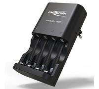 ANSMANN Chargeur pour Piles Powerline 4 Smart (1 PCE) - Chargeur Automatique pour 1 à 4 Piles Rechargeables HR6/HR03 - Station de Recharge avec Modes réparation et détection des Piles défectueuses