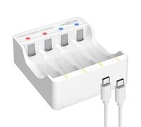 ANSMANN Chargeur USB avec câble intégré, Chargeur Rapide 30W Power Delivery pour USB C & A avec câble intégré Chargeur de Voyage Compact