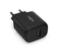 Ansmann Chargeur USB HomeCharger HC218PD 18 W 1x USB-A 1x USB-C Power Delivery noir intérieur